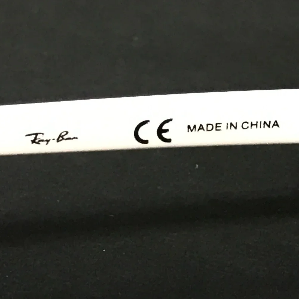 Ray-Ban Eyeglasses Frames RB6107 2558 Black White Cat Eye Wire Rim 51-15-135